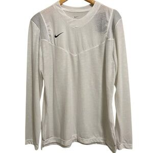 Nike Mens Dri-FIT Team Player Long Sleeve UV Shirt White NWT
